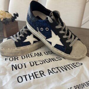 Golden Goose High Star Navy Glitter Size 36